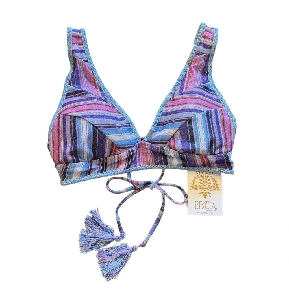 Becca by Rebecca Virtue South Coast Teagan Halter Top Multi/Starry Night NWT